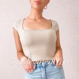 Abercrombie & Fitch Cream Crop Top